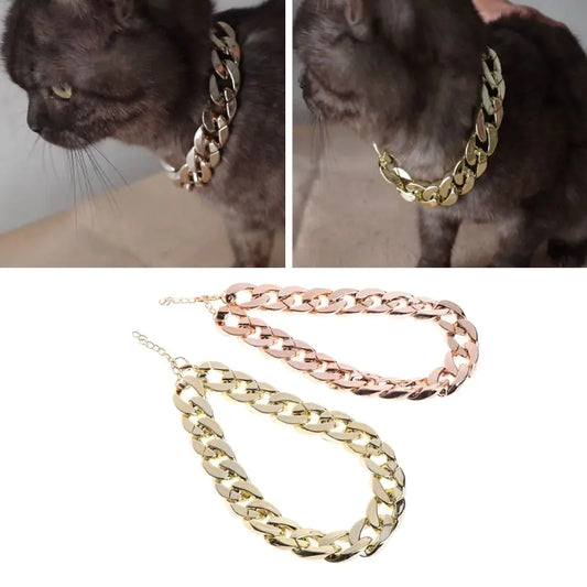 Frenchie Fashion Gold Chain Collar